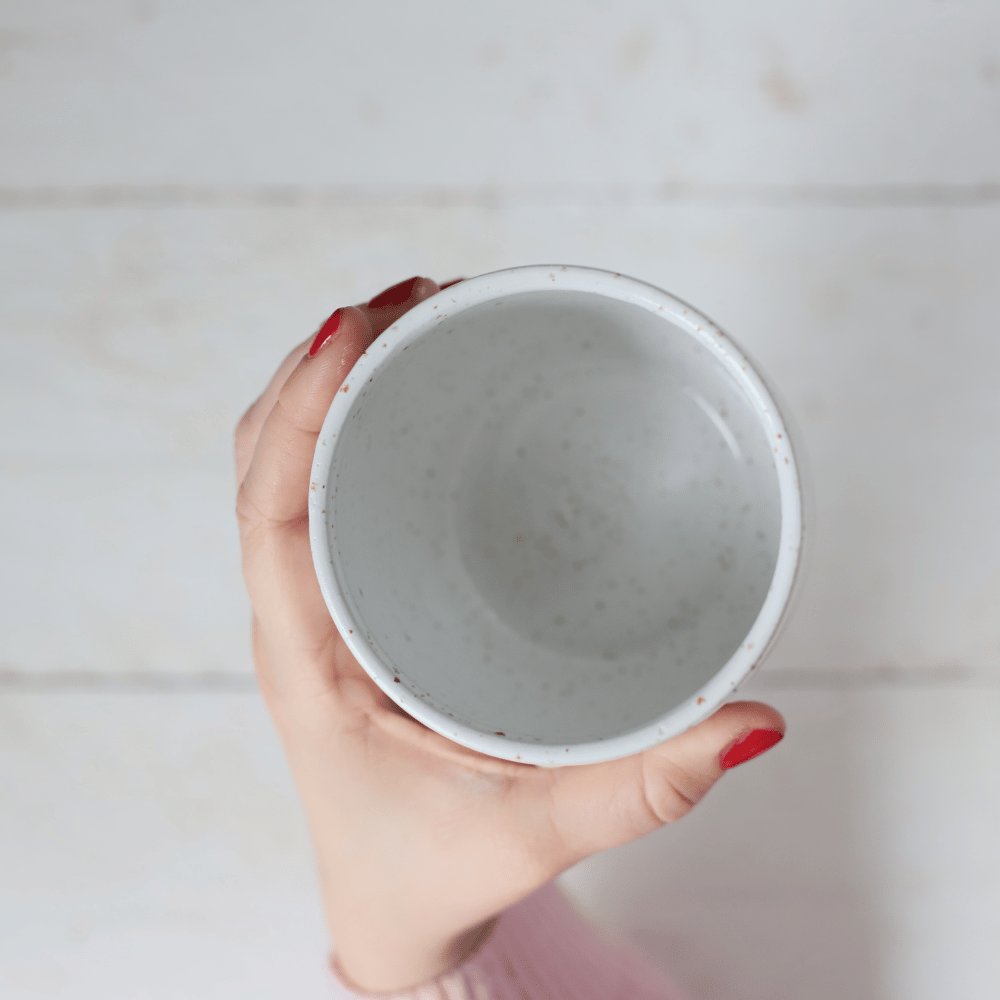 Halbglasierter Becher aus Steinzeug – Bild 3