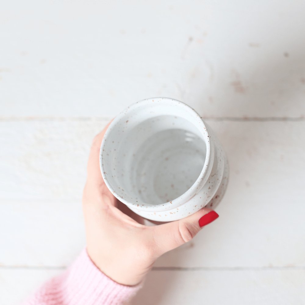 Wellen Becher aus Steinzeug – Bild 2