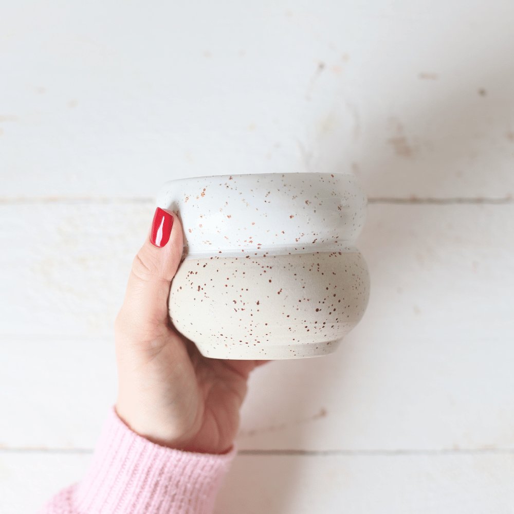Wellen Becher aus Steinzeug – Bild 2