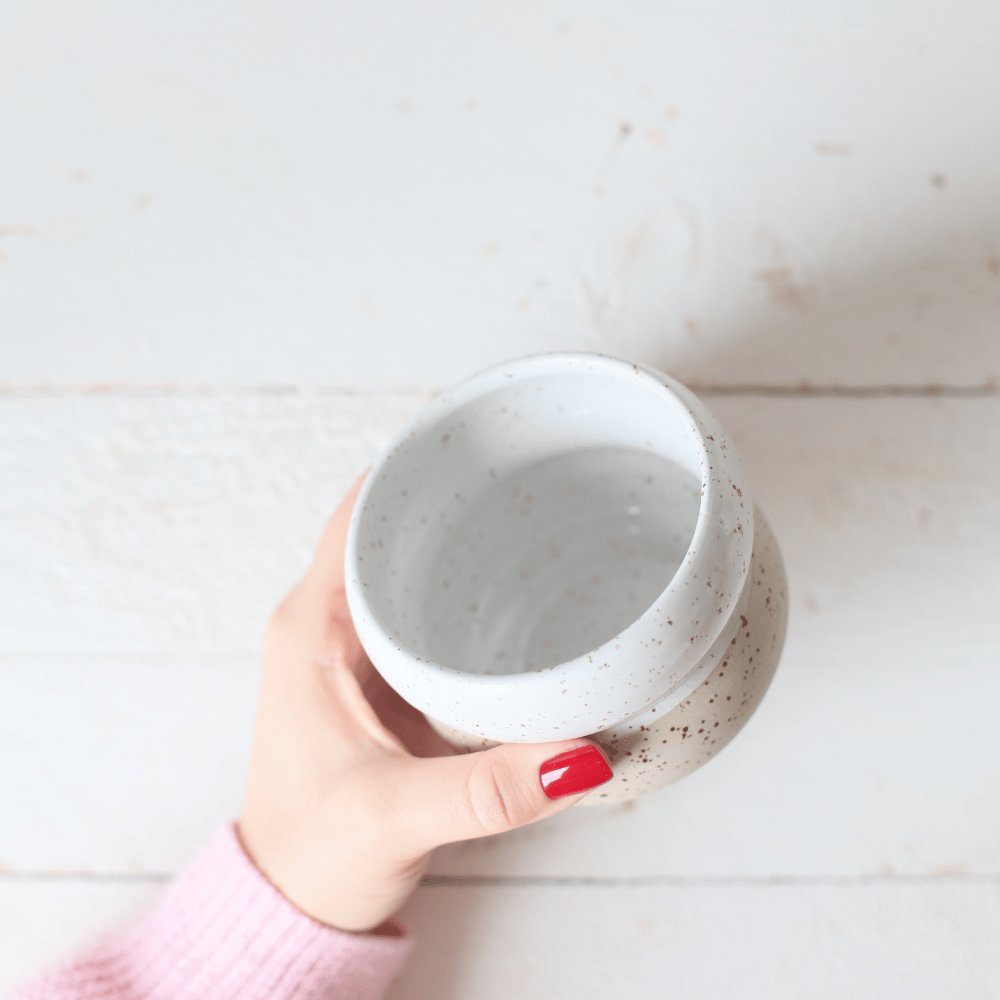 Wellen Becher aus Steinzeug – Bild 3