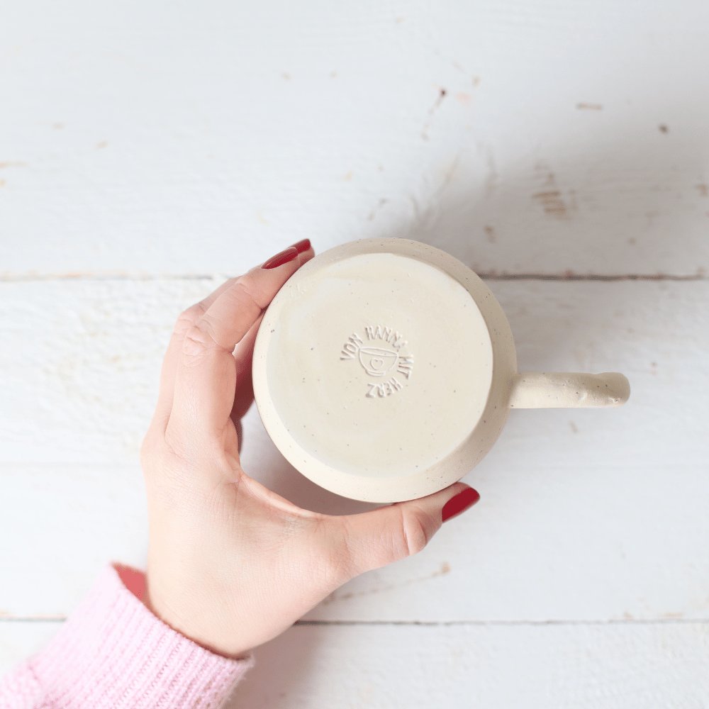 FREUDE Tasse mit Henkel aus Steinzeug – Bild 4